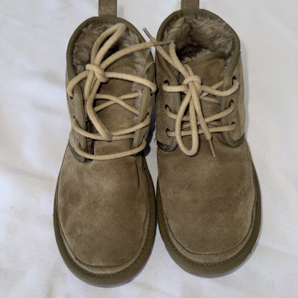 UGG Neumel Suede Sheepskin Ankle Boots Women’s Size 6 Grey Green - Picture 2 of 10